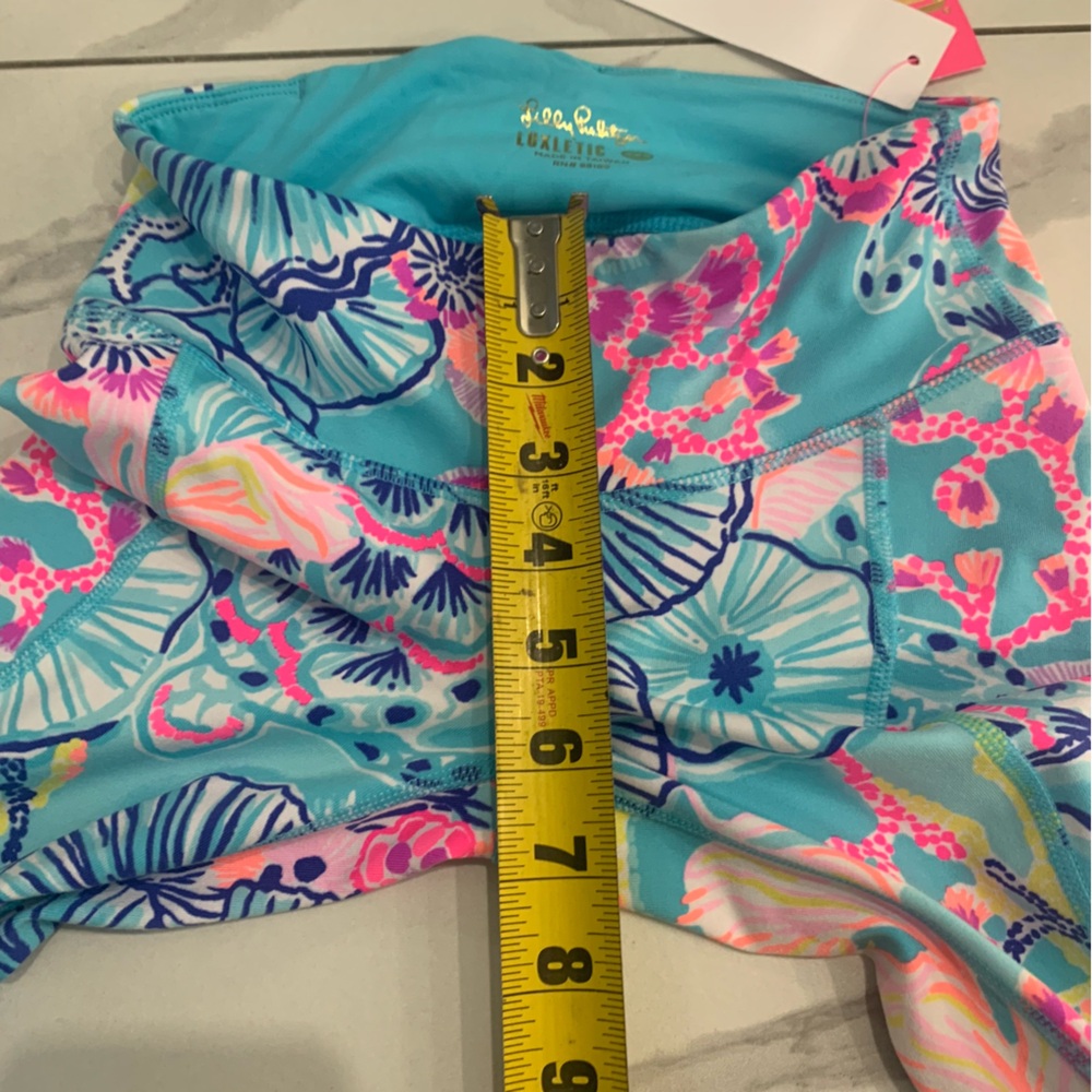 NWT Lilly Pulitzer Weekender Midi Leggings Sz XXS Luxletic Bougainville Pink - Picture 4 of 12